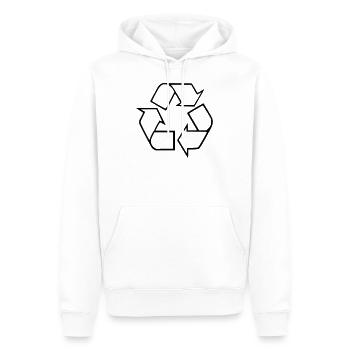 Recycle - Männer Premium Bio Hoodie - Weiß - Vorne - Nico (187cm)