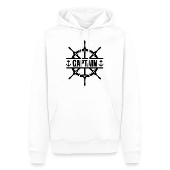 Capitaine capitaine - Sweat à capuche Premium bio Homme - blanc - Devant - Nico (187cm)