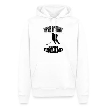 Équipe de hockey sur glace Finlande hockey hockey - Sweat à capuche Premium bio Homme - blanc - Devant - Nico (187cm)