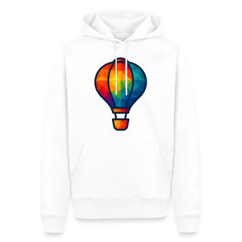 WPAP Polygon Kawaii Stil Baby Heißluftballon - Männer Premium Bio Hoodie - Weiß - Vorne - Nico (187cm)