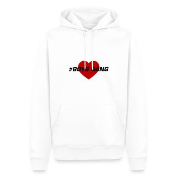 Boys Gang Herz Liebe - Männer Premium Bio Hoodie - Weiß - Vorne - Nico (187cm)
