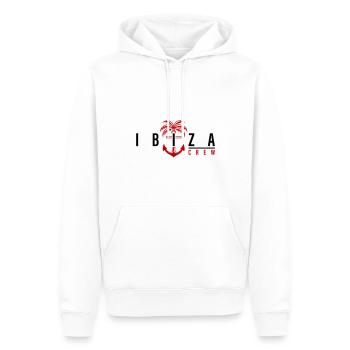 Ibiza Crew Anker Palme Urlaub - Männer Premium Bio Hoodie - Weiß - Vorne - Nico (187cm)