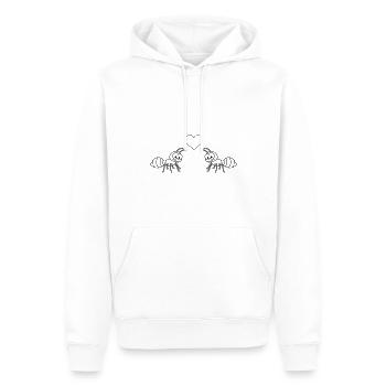 Ameise Comic Paar liebe - Männer Premium Bio Hoodie - Weiß - Vorne - Nico (187cm)