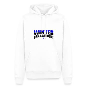 Winter Eskalation - Männer Premium Bio Hoodie - Weiß - Vorne - Nico (187cm)