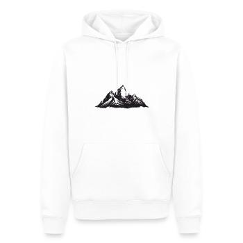 Montagnes de symboles - Sweat à capuche Premium bio Homme - blanc - Devant - Nico (187cm)