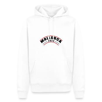Mallorca 2023 - Männer Premium Bio Hoodie - Weiß - Vorne - Nico (187cm)