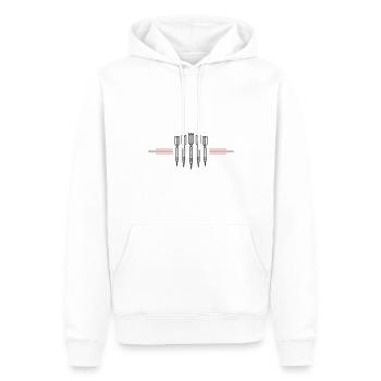 Dartpfeile Darts Sport - Männer Premium Bio Hoodie - Weiß - Vorne - Nico (187cm)