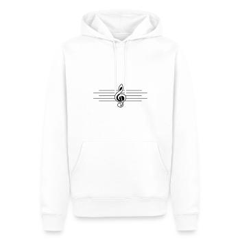 Musique de la Clef - Sweat à capuche Premium bio Homme - blanc - Devant - Nico (187cm)