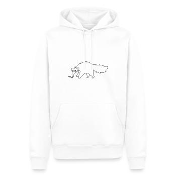Fourmilier Comic Animal - Sweat à capuche Premium bio Homme - blanc - Devant - Nico (187cm)