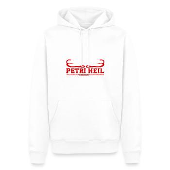 Petri Heil Fischen - Männer Premium Bio Hoodie - Weiß - Vorne - Nico (187cm)
