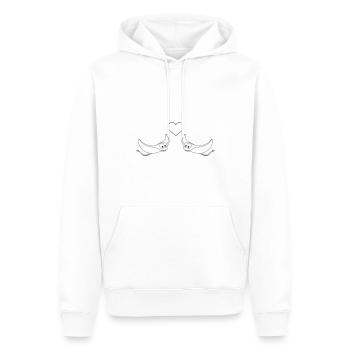 Rays Comic Animal Couple amour - Sweat à capuche Premium bio Homme - blanc - Devant - Nico (187cm)