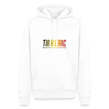TIR A L ARC FLECHE TIREUR CADEAU SPORT BELGIQUE - Sweat à capuche Premium bio Homme - blanc - Devant - Nico (187cm)