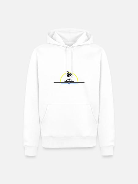 Palm trees symbol island summer - Men’s Premium Organic Hoodie - white