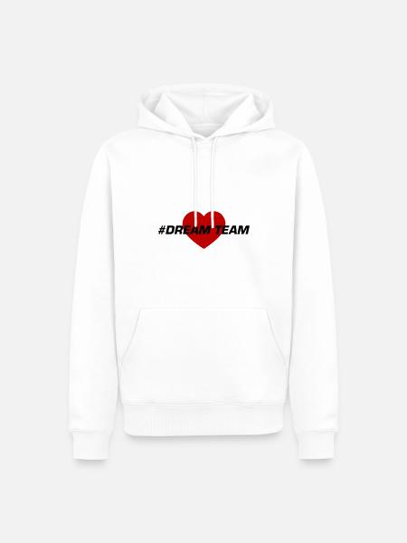 Dream Team Heart Love - Men’s Premium Organic Hoodie - white