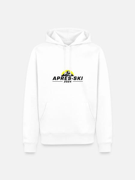 Après-ski 2024 - Sweat à capuche Premium bio Homme - blanc