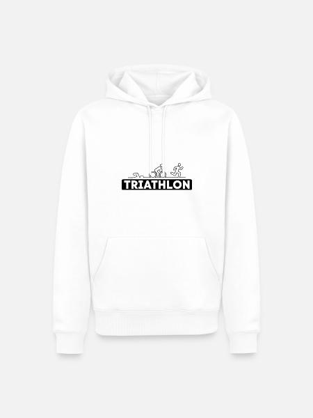 Triathlon - Men’s Premium Organic Hoodie - white