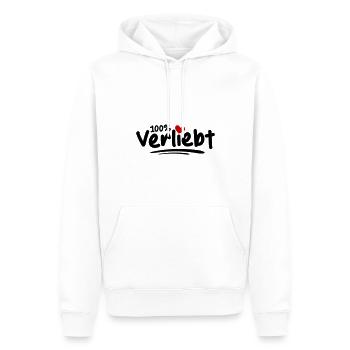 100% In Love Love Saint Valentin - Sweat à capuche Premium bio Homme - blanc - Devant - Nico (187cm)
