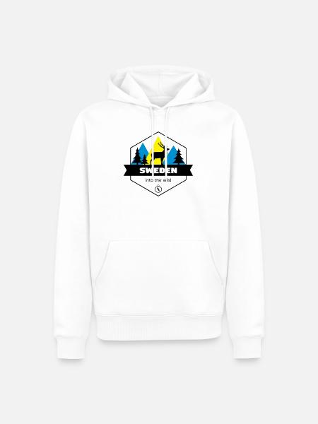 Sweden Into the Wild - Men’s Premium Organic Hoodie - white