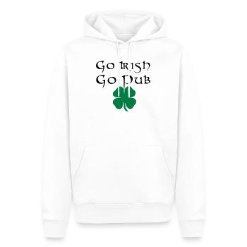 St Patrick’s Day Pub Irlande Irlandais - Sweat à capuche Premium bio Homme - blanc - Devant - Nico (187cm)