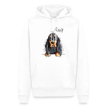 Play Gordon Setter - Chien - Cadeau - Sweat à capuche Premium bio Homme - blanc - Devant - Nico (187cm)