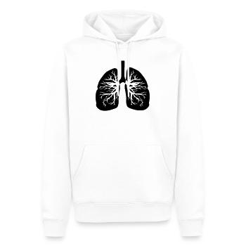 Poumons d’inhalothérapeute - Sweat à capuche Premium bio Homme - blanc - Devant - Nico (187cm)