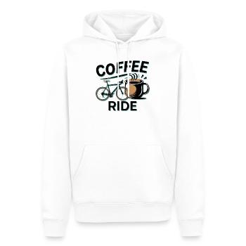 Kaffeezyklus Städtebau - Männer Premium Bio Hoodie - Weiß - Vorne - Nico (187cm)