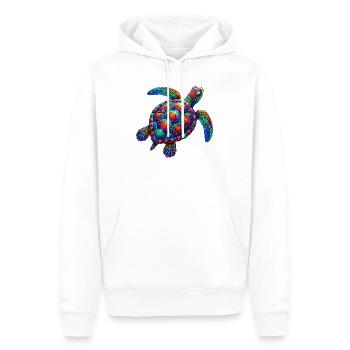 Tortue - Sweat à capuche Premium bio Homme - blanc - Devant - Nico (187cm)
