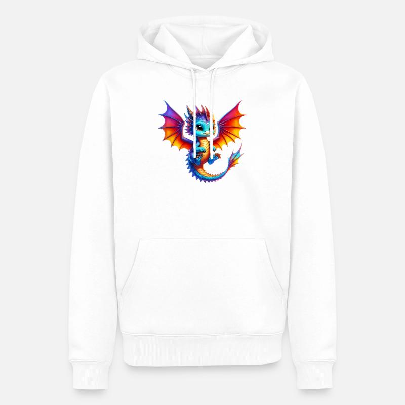 Dragon - Sweat à capuche Premium bio Homme - blanc