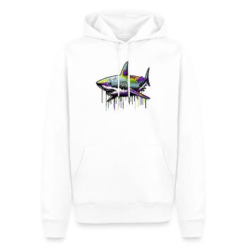 Hai - Männer Premium Bio Hoodie - Weiß - Vorne - Nico (187cm)