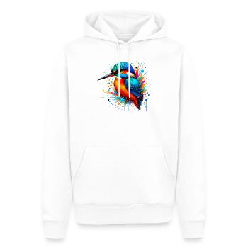 Eisvogel - Männer Premium Bio Hoodie - Weiß - Vorne - Nico (187cm)