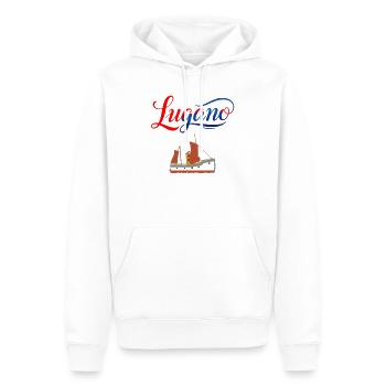 Lugano T-Shirt für Segelfans - Männer Premium Bio Hoodie - Weiß - Vorne - Nico (187cm)