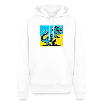 Dinosaurier - Männer Premium Bio Hoodie - Weiß - Vorne - Nico (187cm)
