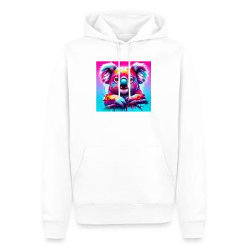 Koala - Sweat à capuche Premium bio Homme - blanc - Devant - Nico (187cm)