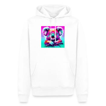 Koala - Sweat à capuche Premium bio Homme - blanc - Devant - Nico (187cm)