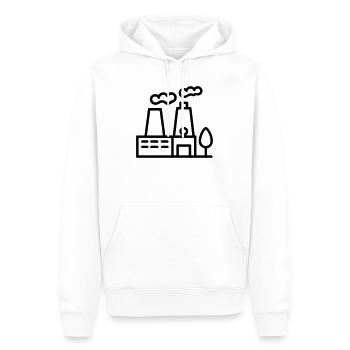 usine écologique - Sweat à capuche Premium bio Homme - blanc - Devant - Nico (187cm)