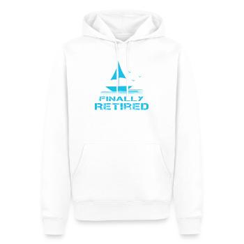 Enfin, pension de retraite pour voilier - Sweat à capuche Premium bio Homme - blanc - Devant - Nico (187cm)