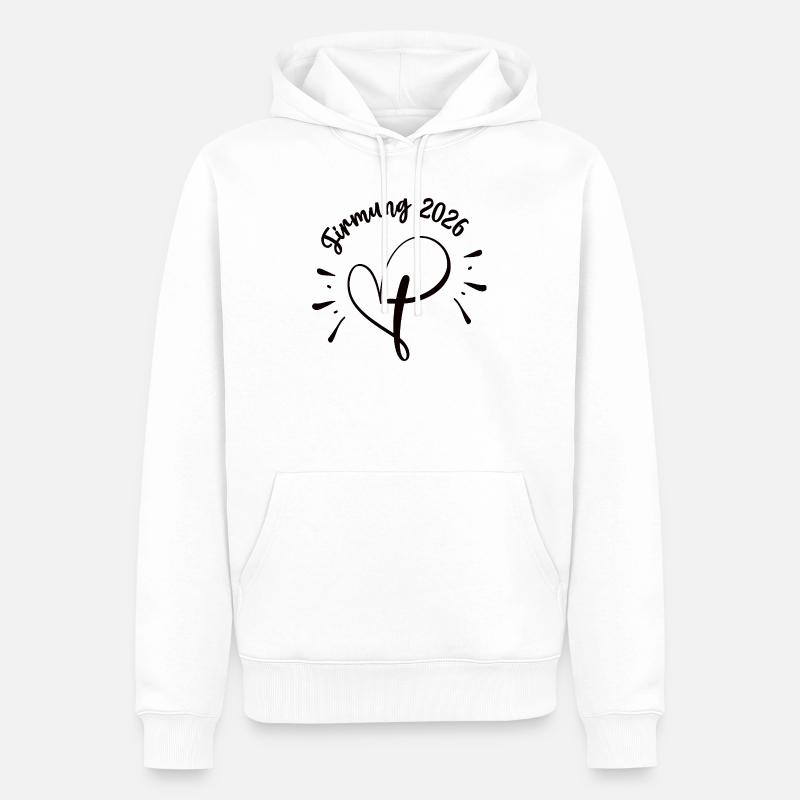 Confirmation 2026 Candidats à la confirmation Sacrement de la confirmation - Sweat à capuche Premium bio Homme - blanc