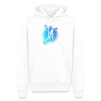 Motif drôle de handball pour hommes - Sweat à capuche Premium bio Homme - blanc - Devant - Nico (187cm)