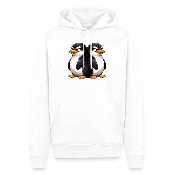 Süßer Pinguin Cartoon Freunde Freundschaft Twins - Männer Premium Bio Hoodie - Weiß - Vorne - Nico (187cm)