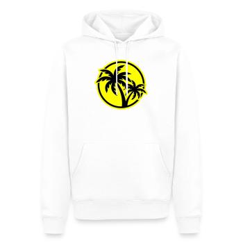 Plage symbole de Palm Tree - Sweat à capuche Premium bio Homme - blanc - Devant - Nico (187cm)