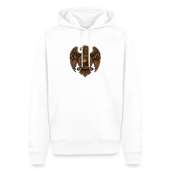 Bouclier rond de l’aigle doré - Sweat à capuche Premium bio Homme - blanc - Devant - Nico (187cm)