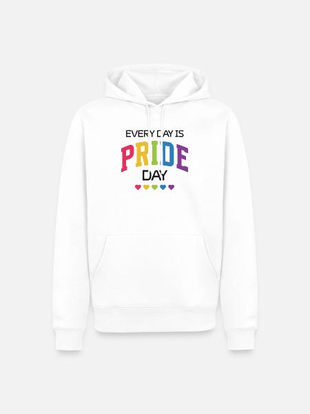 LGBT Pride Month - Every Day is Pride Day - Herre Premium økologisk hoodie - hvid