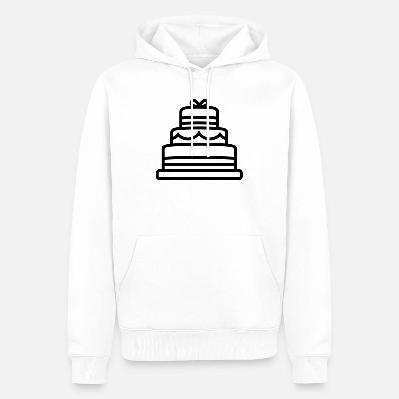 gâteau d'anniversaire  - Sweat à capuche Premium bio Homme - blanc
