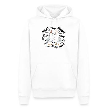 Maman Mouette Drôle Maman Mouettes Humour de la fête des mères - Sweat à capuche Premium bio Homme - blanc - Devant - Nico (187cm)
