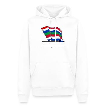 Schier-Flagge – Individuelles Inseldesign - Männer Premium Bio Hoodie - Weiß - Vorne - Nico (187cm)