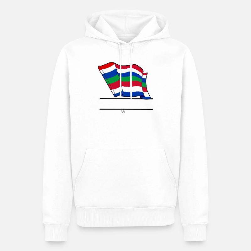 Schier Drapeau – Conception d’île sur mesure - Sweat à capuche Premium bio Homme - blanc