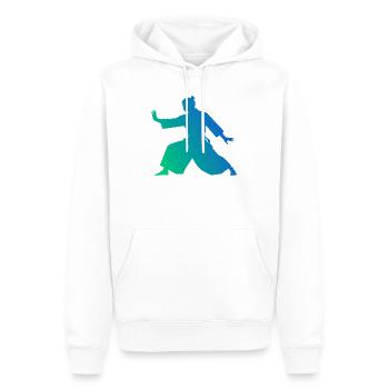 Selbstverteidigung Geschenkidee für Aikido-Prüfung - Männer Premium Bio Hoodie - Weiß - Vorne - Nico (187cm)