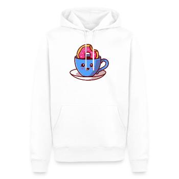 Kawaii Donut Cup Cheer - Männer Premium Bio Hoodie - Weiß - Vorne - Nico (187cm)
