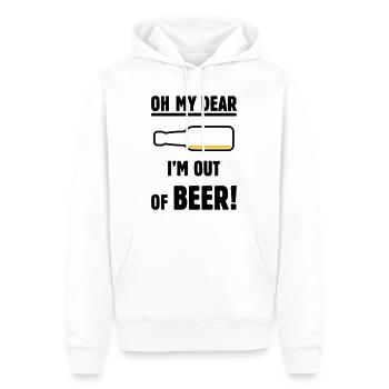 Oh mon cher – je n’ai plus de bière ! (Ale Lager / POS 2C) - Sweat à capuche Premium bio Homme - blanc - Devant - Nico (187cm)