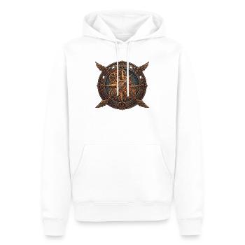 Boussole steampunk avec ailes - Sweat à capuche Premium bio Homme - blanc - Devant - Nico (187cm)